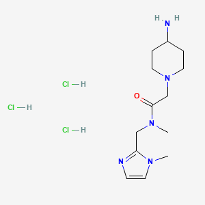2-(4-aminopiperidin-1-yl)-N-methyl-N-[(1-methyl-1H-imidazol-2-yl)methyl]acetamide trihydrochloride