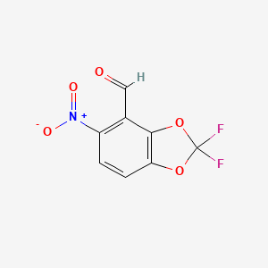 molecular formula C8H3F2NO5 B6618533 2,2-difluoro-5-nitro-1,3-dioxaindane-4-carbaldehyde CAS No. 1103246-94-1