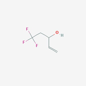 molecular formula C5H7F3O B6618551 5,5,5-trifluoropent-1-en-3-ol CAS No. 1594870-01-5
