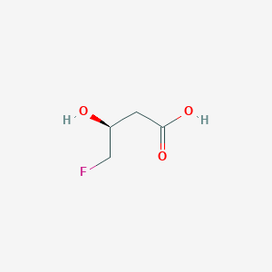 molecular formula C4H7FO3 B6618582 (3S)-4-fluoro-3-hydroxybutanoic acid CAS No. 2227882-76-8
