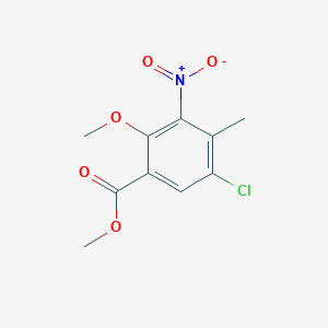 molecular formula C10H10ClNO5 B6618616 methyl 5-chloro-2-methoxy-4-methyl-3-nitrobenzoate CAS No. 907190-25-4