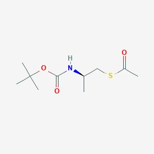 molecular formula C10H19NO3S B6618628 tert-butyl N-[(2R)-1-(acetylsulfanyl)propan-2-yl]carbamate CAS No. 1431507-80-0