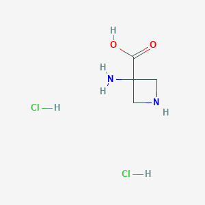 molecular formula C4H10Cl2N2O2 B6618644 3-aminoazetidine-3-carboxylic acid dihydrochloride CAS No. 1442425-27-5