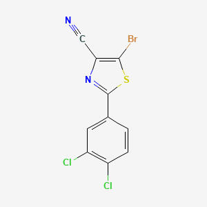 molecular formula C10H3BrCl2N2S B6618667 5-bromo-2-(3,4-dichlorophenyl)-1,3-thiazole-4-carbonitrile CAS No. 1783521-75-4