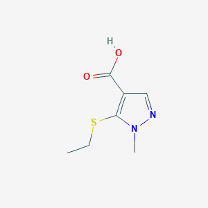 molecular formula C7H10N2O2S B6618685 5-(ethylsulfanyl)-1-methyl-1H-pyrazole-4-carboxylic acid CAS No. 1365943-02-7
