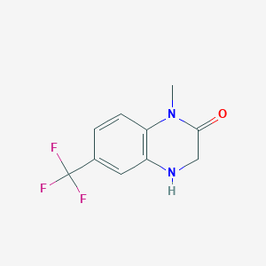 molecular formula C10H9F3N2O B6618721 1-methyl-6-(trifluoromethyl)-1,2,3,4-tetrahydroquinoxalin-2-one CAS No. 1783462-66-7