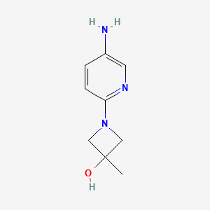molecular formula C9H13N3O B6618731 1-(5-aminopyridin-2-yl)-3-methylazetidin-3-ol CAS No. 1253911-60-2