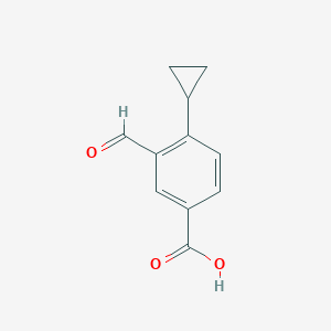 molecular formula C11H10O3 B6618743 4-cyclopropyl-3-formylbenzoic acid CAS No. 1533440-50-4