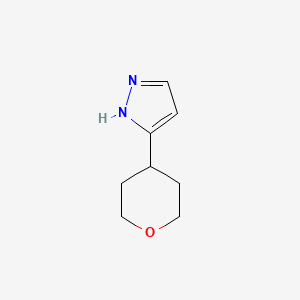 molecular formula C8H12N2O B6618763 3-(Tetrahydro-2H-pyran-4-yl)-1H-pyrazole CAS No. 1533442-54-4