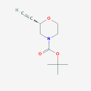 molecular formula C11H17NO3 B6618765 tert-butyl (2S)-2-ethynylmorpholine-4-carboxylate CAS No. 1621165-19-2