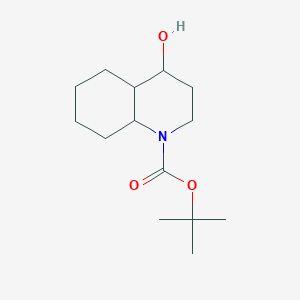 molecular formula C14H25NO3 B6618795 tert-butyl 4-hydroxy-decahydroquinoline-1-carboxylate, Mixture of diastereomers CAS No. 1296171-00-0