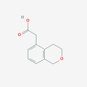 molecular formula C11H12O3 B6618811 2-(3,4-dihydro-1H-2-benzopyran-5-yl)acetic acid CAS No. 1261870-74-9