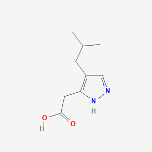 molecular formula C9H14N2O2 B6618816 2-[4-(2-methylpropyl)-1H-pyrazol-3-yl]acetic acid CAS No. 1369162-79-7