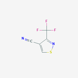 molecular formula C5HF3N2S B6618829 3-(trifluoromethyl)-1,2-thiazole-4-carbonitrile CAS No. 1488962-03-3
