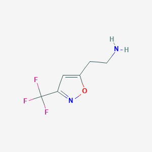 molecular formula C6H7F3N2O B6618853 2-[3-(trifluoromethyl)-1,2-oxazol-5-yl]ethan-1-amine CAS No. 1368886-61-6