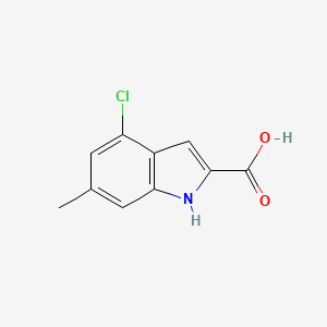 molecular formula C10H8ClNO2 B6618884 4-chloro-6-methyl-1H-indole-2-carboxylic acid CAS No. 1784136-96-4
