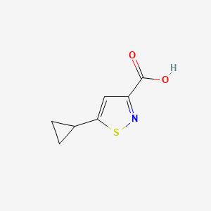 molecular formula C7H7NO2S B6618909 5-cyclopropyl-1,2-thiazole-3-carboxylic acid CAS No. 1784449-61-1