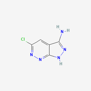 molecular formula C5H4ClN5 B6618957 5-chloro-1H-pyrazolo[3,4-c]pyridazin-3-amine CAS No. 64613-37-2