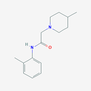 molecular formula C15H22N2O B6618958 N-(2-methylphenyl)-2-(4-methylpiperidin-1-yl)acetamide CAS No. 774195-61-8