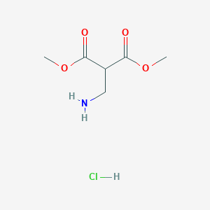molecular formula C6H12ClNO4 B6618973 1,3-dimethyl 2-(aminomethyl)propanedioate hydrochloride CAS No. 149177-98-0