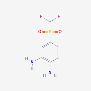 molecular formula C7H8F2N2O2S B6618991 4-difluoromethanesulfonylbenzene-1,2-diamine CAS No. 55391-52-1