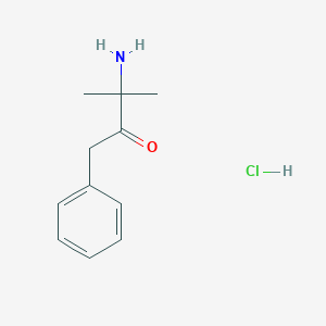 molecular formula C11H16ClNO B6619016 3-amino-3-methyl-1-phenylbutan-2-one hydrochloride CAS No. 850232-81-4