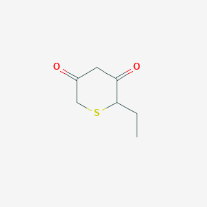molecular formula C7H10O2S B6619023 2-ethylthiane-3,5-dione CAS No. 94656-64-1