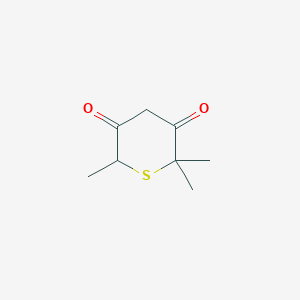 molecular formula C8H12O2S B6619026 2,2,6-trimethylthiane-3,5-dione CAS No. 94656-67-4