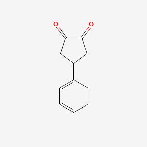 molecular formula C11H10O2 B6619027 4-phenylcyclopentane-1,2-dione CAS No. 4542-64-7