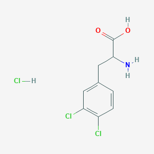 molecular formula C9H10Cl3NO2 B6619037 2-amino-3-(3,4-dichlorophenyl)propanoic acid hydrochloride CAS No. 59331-63-4