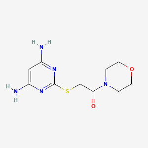 molecular formula C10H15N5O2S B6619042 2-[(4,6-Diamino-2-pyrimidinyl)thio]-1-(4-morpholinyl)ethanone CAS No. 401595-22-0