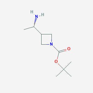 molecular formula C10H20N2O2 B6619050 tert-butyl 3-[(1S)-1-aminoethyl]azetidine-1-carboxylate CAS No. 2137058-21-8