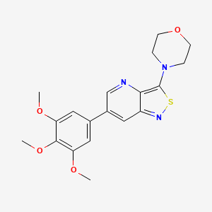 molecular formula C19H21N3O4S B6619054 4-[6-(3,4,5-trimethoxyphenyl)-[1,2]thiazolo[4,3-b]pyridin-3-yl]morpholine CAS No. 1643854-65-2