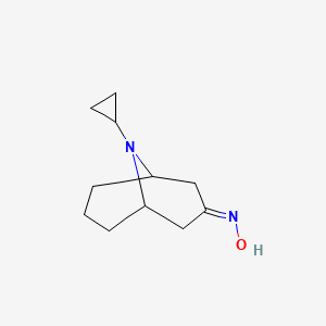 molecular formula C11H18N2O B6619067 N-{9-cyclopropyl-9-azabicyclo[3.3.1]nonan-3-ylidene}hydroxylamine CAS No. 1187161-01-8