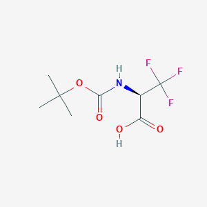 molecular formula C8H12F3NO4 B6619075 (2R)-2-{[(tert-butoxy)carbonyl]amino}-3,3,3-trifluoropropanoic acid CAS No. 1354225-89-0