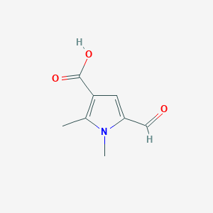 molecular formula C8H9NO3 B6619102 5-formyl-1,2-dimethyl-1H-pyrrole-3-carboxylic acid CAS No. 1935656-63-5