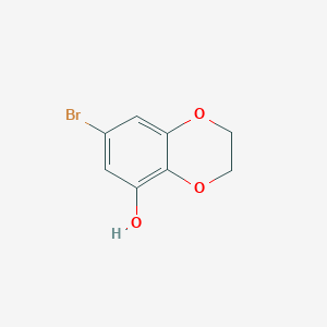 molecular formula C8H7BrO3 B6619106 7-bromo-2,3-dihydro-1,4-benzodioxin-5-ol CAS No. 1622437-74-4