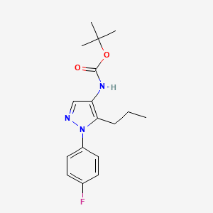 molecular formula C17H22FN3O2 B6619113 tert-butyl N-[1-(4-fluorophenyl)-5-propyl-1H-pyrazol-4-yl]carbamate CAS No. 1803610-87-8