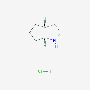 molecular formula C7H14ClN B6619116 rac-(3aR,6aR)-octahydrocyclopenta[b]pyrrole hydrochloride, cis CAS No. 133696-28-3
