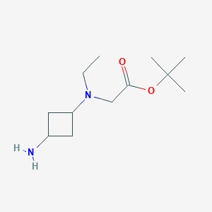 molecular formula C12H24N2O2 B6619121 tert-butyl 2-[(3-aminocyclobutyl)(ethyl)amino]acetate CAS No. 1803600-83-0