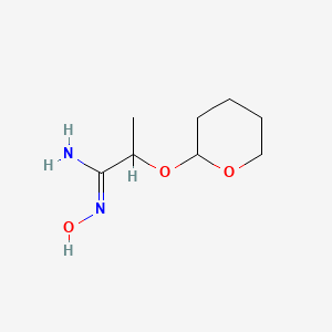 molecular formula C8H16N2O3 B6619124 N'-hydroxy-2-(oxan-2-yloxy)propanimidamide CAS No. 1807888-12-5