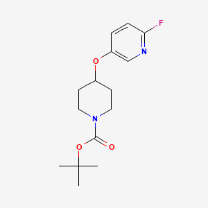 molecular formula C15H21FN2O3 B6619127 tert-butyl 4-[(6-fluoropyridin-3-yl)oxy]piperidine-1-carboxylate CAS No. 1803604-37-6