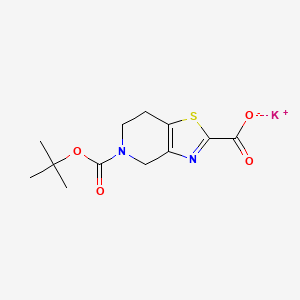 molecular formula C12H15KN2O4S B6619132 potassium 5-[(tert-butoxy)carbonyl]-4H,5H,6H,7H-[1,3]thiazolo[4,5-c]pyridine-2-carboxylate CAS No. 1803606-05-4