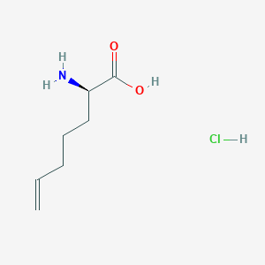 molecular formula C7H14ClNO2 B6619165 (2R)-2-aminohept-6-enoic acid hydrochloride CAS No. 2137033-29-3