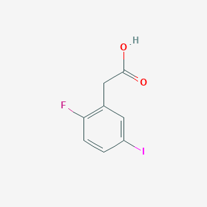molecular formula C8H6FIO2 B6619184 2-(2-fluoro-5-iodophenyl)acetic acid CAS No. 1261572-79-5