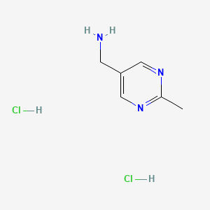 molecular formula C6H11Cl2N3 B6619207 (2-methylpyrimidin-5-yl)methanamine dihydrochloride CAS No. 5194-34-3