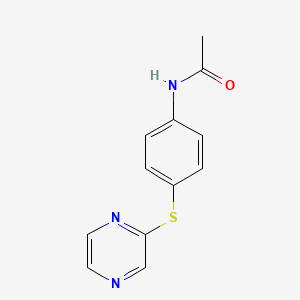molecular formula C12H11N3OS B6619210 N-[4-(2-Pyrazinylthio)phenyl]acetamide CAS No. 878416-78-5