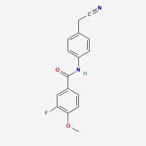molecular formula C16H13FN2O2 B6619231 N-[4-(cyanomethyl)phenyl]-3-fluoro-4-methoxybenzamide CAS No. 923728-14-7