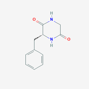 molecular formula C11H12N2O2 B6619238 (3R)-3-benzylpiperazine-2,5-dione CAS No. 23927-19-7