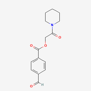 molecular formula C15H17NO4 B6619242 2-Oxo-2-(1-piperidinyl)ethyl 4-formylbenzoate CAS No. 923156-10-9